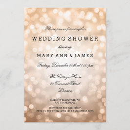 Der Polterabend-Kupfer-Glitzer-Lichter des Paares Einladung
