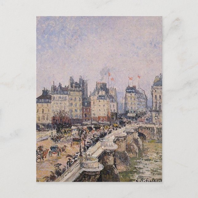 Der Pont Neuf 2 von Camille Pissarro Postkarte (Vorderseite)