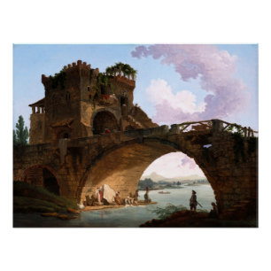 Der Ponte Salario von Hubert Robert Poster