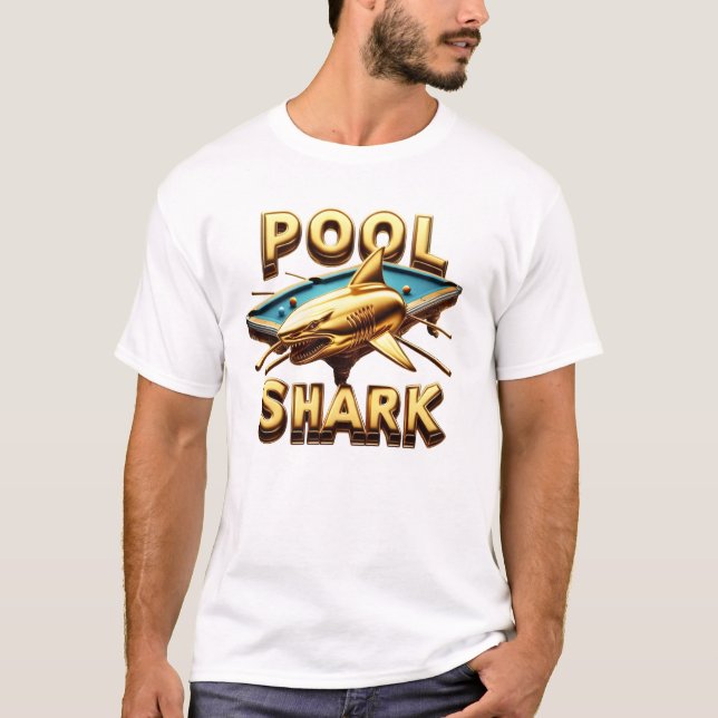 Der Pool Shark: Master of the Cue T-Shirt (Vorderseite)