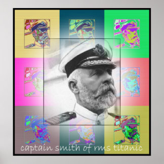 Der Pop Art Captain Smith von RMS Titanic Poster