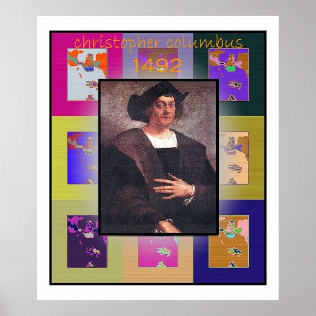 Der Pop Art Christopher Columbus Poster (Vorne)