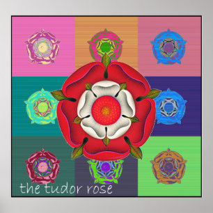 Der Pop Art Tudor Rose Poster