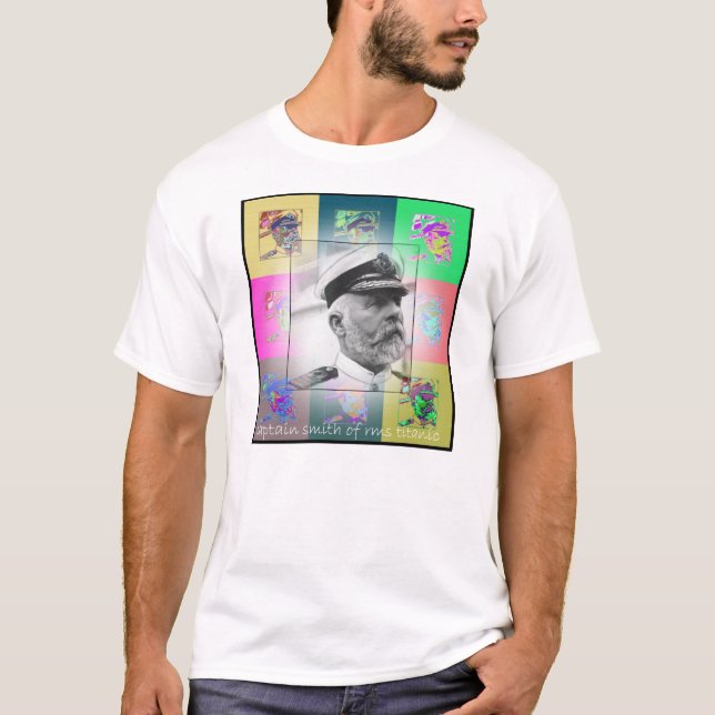 Der Pop-Kunst-Kapitän Smith vom titanischen T-Shirt (Vorderseite)