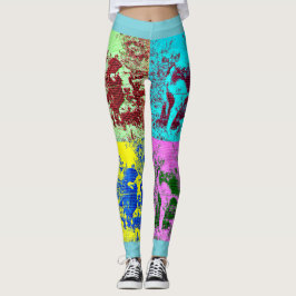 Der Pop-Kunst-kundenspezifische Kuh-Gamaschen der Leggings