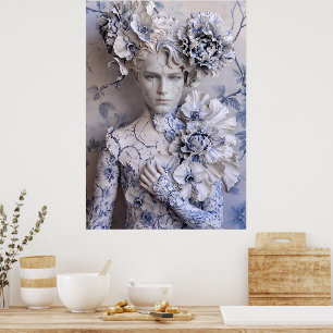 Der Porzellan-Fey-Männliche-Kunst-Druck Poster
