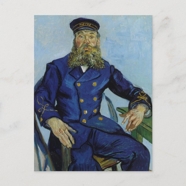 Der Postman Joseph Roulin von Vincent van Gogh Postkarte (Vorderseite)