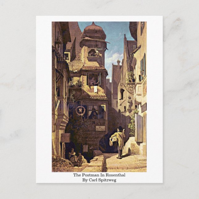 Der Postmann in Rosenthal am Carl Spitzweg Postkarte (Vorderseite)