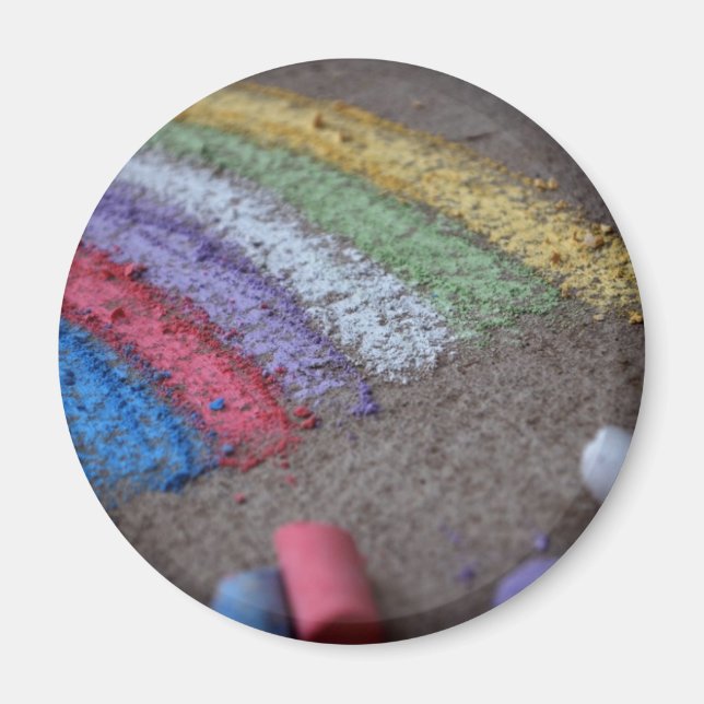 Der Pot des Goldes am Ende des Regenbogens, Chalk Magnet (Vorne)