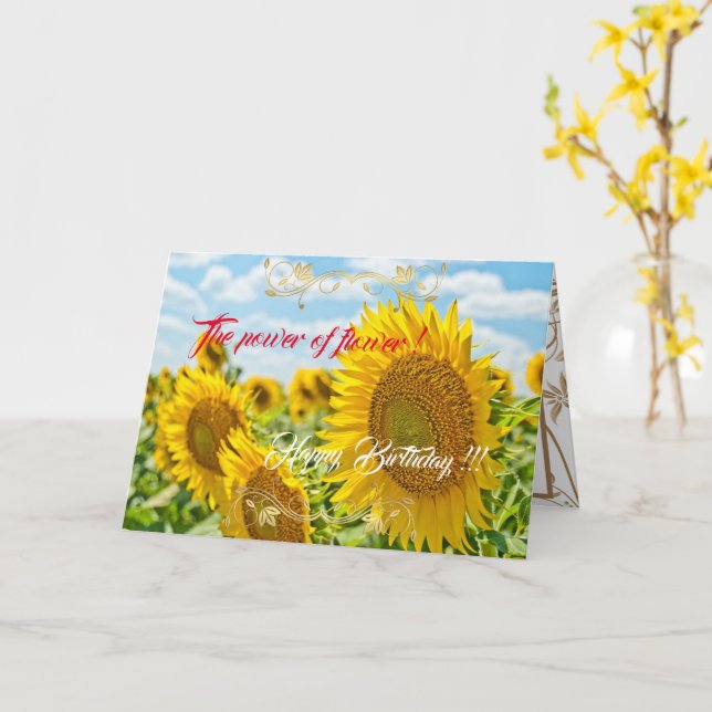 Der Power der Blume Karte (Gelbe Blume)