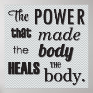 Der Power, der das körpereigene Chiropraktikum Pos Poster