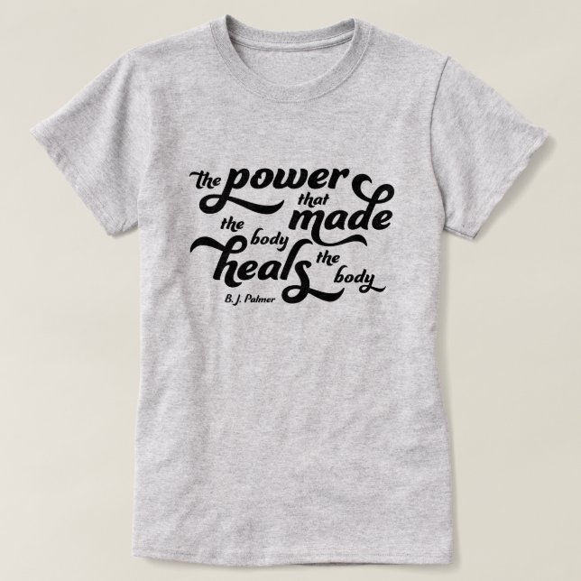 Der Power, der den Body Palmer Zitat Chiro T-Shirt (Design vorne)