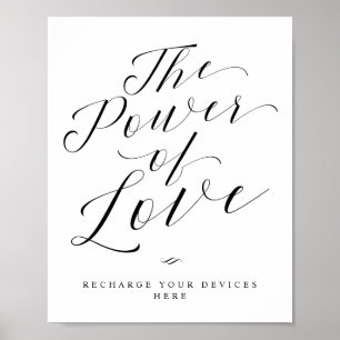 Der Power der Hochzeitssignatur der Liebe Poster