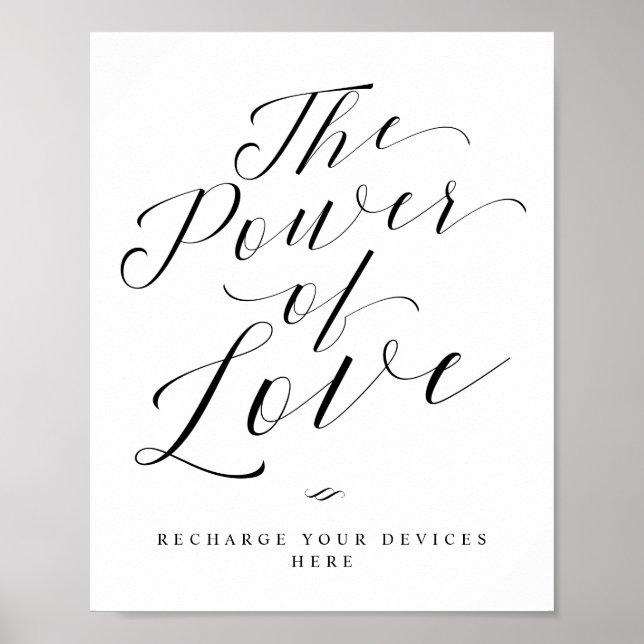Der Power der Hochzeitssignatur der Liebe Poster (Vorne)