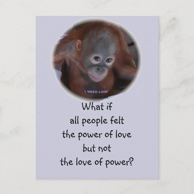 Der Power der Liebe Einladungspostkarte (Vorderseite)