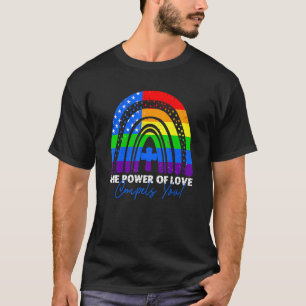 Der Power der Liebe zwingt Sie, LGBt USA Flag Rain T-Shirt