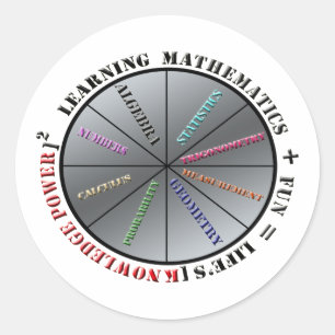 Der Power der Mathematik Runder Aufkleber