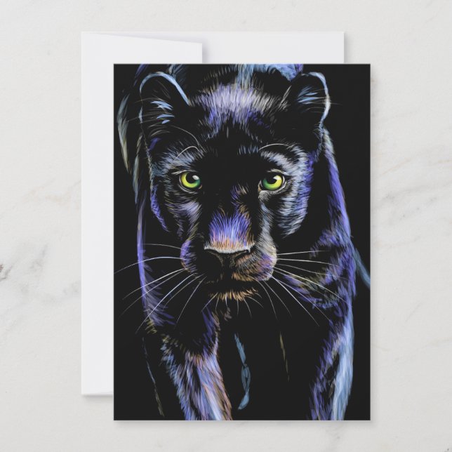 Der Power der Panther-Einladung Einladung (Vorderseite)