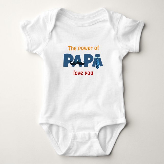 Der Power der Papa Baby Strampler (Vorderseite)