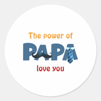 Der Power der Papa Runder Aufkleber