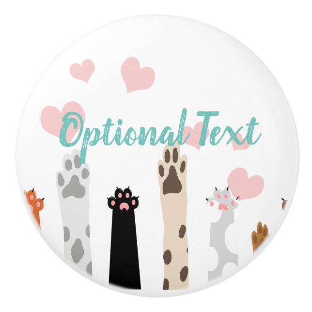 Der Power der Paws Keramikknauf (Vorderseite)