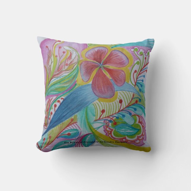 Der Power des Freundschaftskissens Kissen (Vorderseite)