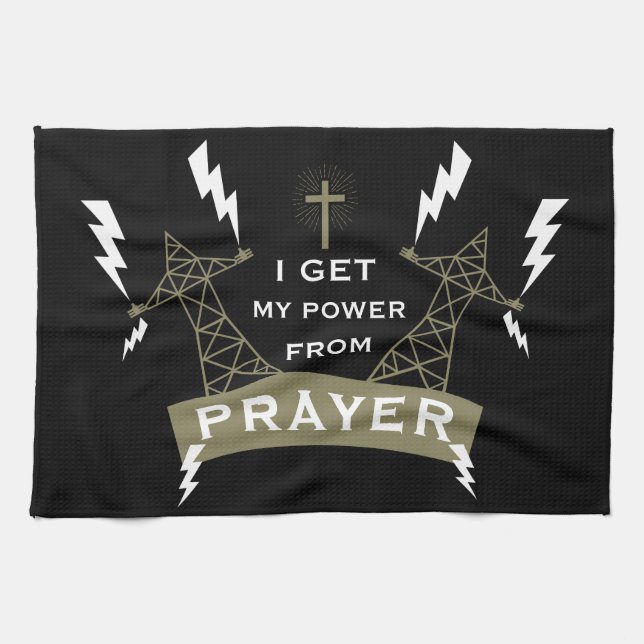 Der Power des Gebets Geschirrtuch (Horizontal)