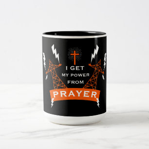 Der Power des Gebets Zweifarbige Tasse
