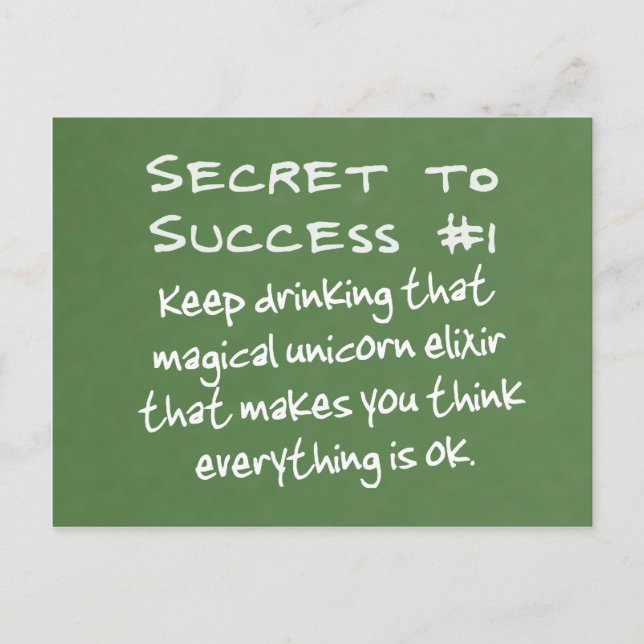 Der Power des positiven Denkens Postkarte (Vorderseite)