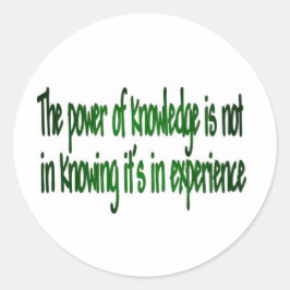 Der Power des Wissens Runder Aufkleber