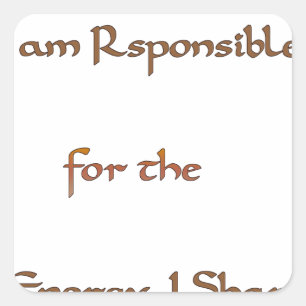 Der Power im Inneren: Energie ist wichtig Quadratischer Aufkleber