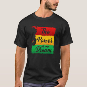 Der Power von 1 Dream Black History Month Red Gold T-Shirt