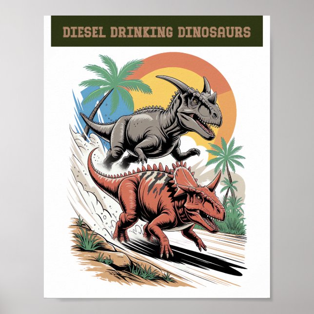Der Power von Dieselkraftstoff Poster (Vorne)