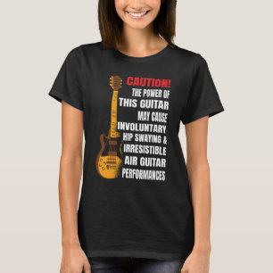 Der Power von Gitarrenfrauen schwarz T-Shirt