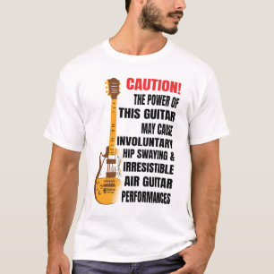 Der Power von Gitarrenmännern weiß T-Shirt