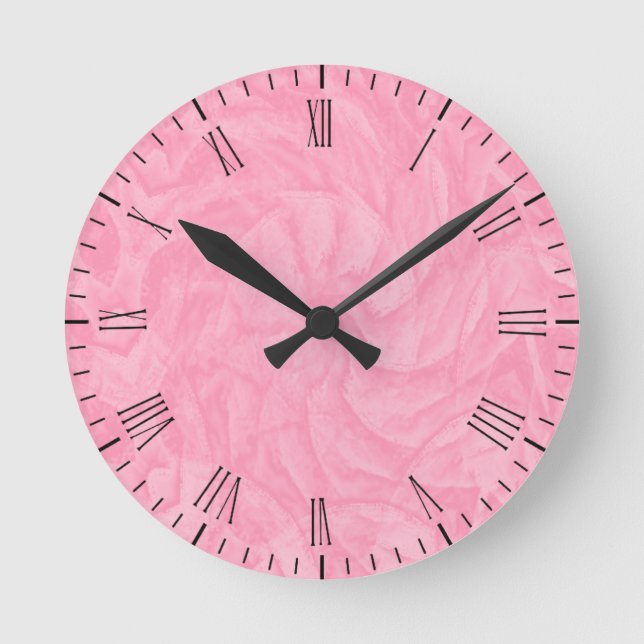Der Power von Pink Runde Wanduhr (Vorderseite)
