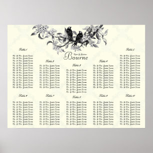 Der Preis beginnt bei 12,80 $ Sitzplan-Tabellennum Poster