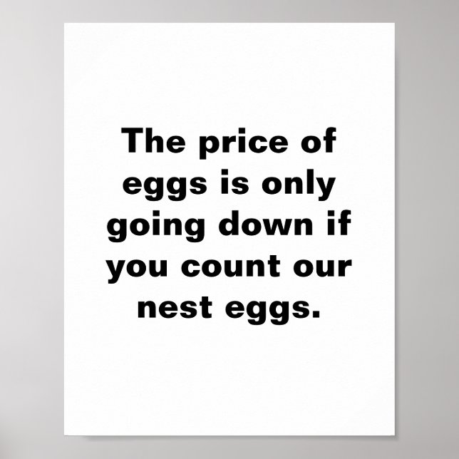 Der Preis für Eier und Nesteier Poster (Vorne)