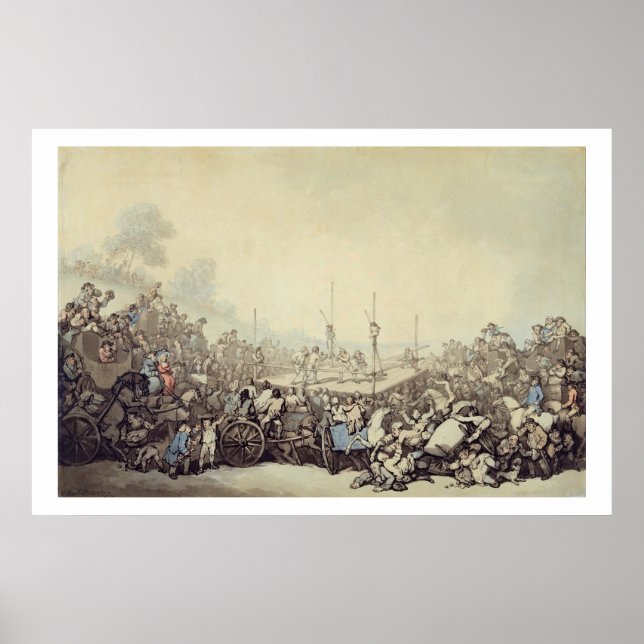 Der Preiskampf 1787 (Stift, Tinte und W/c über Gra Poster (Vorne)