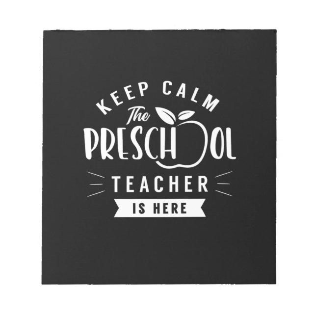 Der Preschool-Lehrer ist hier Notizblock (Vorderseite)