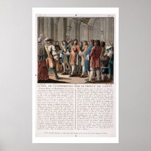 Der Prinz de Conti (1664-1709) preist den Herzog O Poster