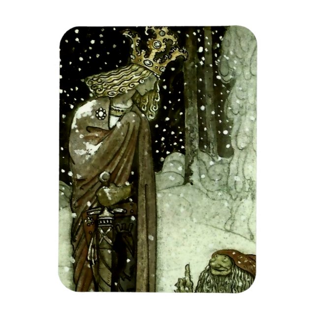 „Der Prinz und der Tomten“ von John Bauer Magnet (Vertikal)