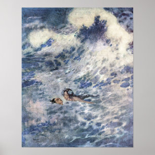 Der Prinz und die Meerjungfrau von Edmund Dulac Poster