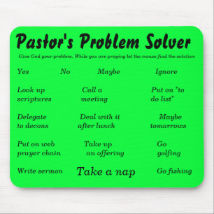 Der Problemlöser des Pastors, geben Gott Ihr Mousepad
