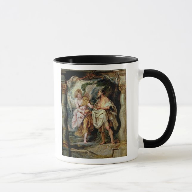 Der Prophet Elija und der Engel Tasse (Rechts)