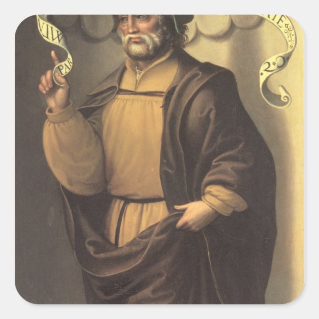 Der Prophet Isaiah Quadratischer Aufkleber (Vorderseite)