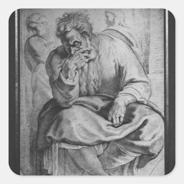 Der Prophet Jeremiah Quadratischer Aufkleber (Vorderseite)
