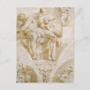 Der Prophet Jona und zwei zerstörte Lunettes Postkarte