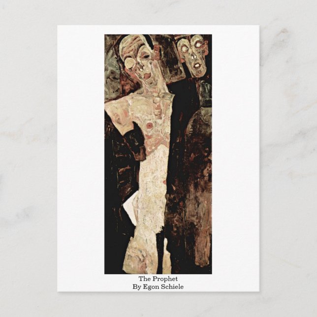 Der Prophet von Egon Schiele Postkarte (Vorderseite)