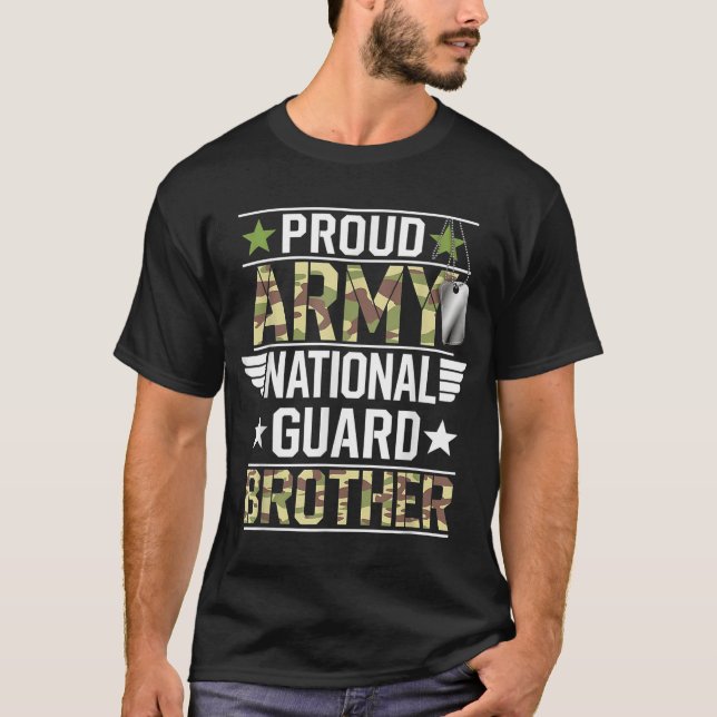 Der Proud Army National Guard Brother Veterans Day T-Shirt (Vorderseite)